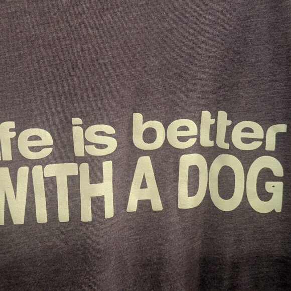 Urban Smalls "Life is Better with a Dog" Short Sleeve Lavender Dress- Girl's 16Y - Picture 2 of 4
